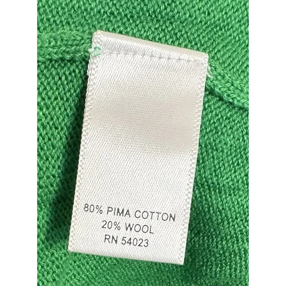 Banana Republic Men’s Green Wool Cotton Blend Full Zip Sweater Jacket Large